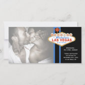 Las Vegas Sign Foto Heiratsankündigung Ankündigung (Vorderseite)