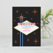 Las Vegas Sign Geburtstagsparty Einladung (Stehend Vorderseite)