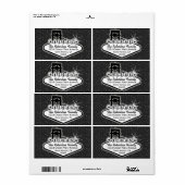 Las Vegas Sign mit Sternen Adressenkennzeichnung (Vorne)