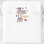 Las Vegas Sign Nevada Baecation Group Matching Runder Aufkleber (Tasche)
