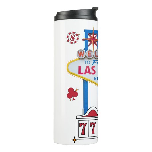 Las Vegas Sign Nevada Baecation Thermosbecher (Nach links gedreht)