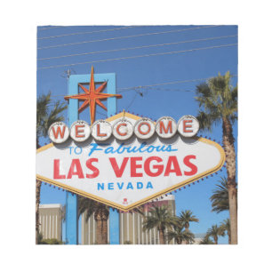 Las Vegas Sign Nevada Casino Sehenswürdigkeit Notizblock
