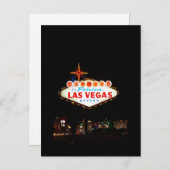 Las Vegas Sign Save the Date Wedding Picture Card Ankündigungspostkarte (Vorne/Hinten)