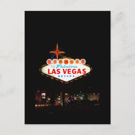 Las Vegas Sign Save the Date Wedding Picture Card Ankündigungspostkarte (Vorderseite)