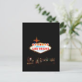 Las Vegas Sign Save the Date Wedding Picture Card Ankündigungspostkarte (Stehend Vorderseite)