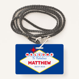 Las Vegas Sign VIP Pass Bachelor Party Einladung Ausweis