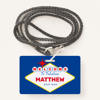 Las Vegas Sign VIP Pass Bachelor Party Einladung Ausweis