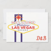 Las Vegas Sign Wedding Einladung (Rückseite)