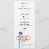 Las Vegas Sign Wedding Menu Menükarte (Vorderseite)