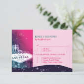 Las Vegas Sign Wedding Menü UAWG RSVP Karte (Stehend Vorderseite)
