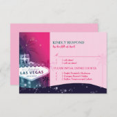 Las Vegas Sign Wedding Menü UAWG RSVP Karte (Vorne/Hinten)