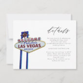 LAS VEGAS Sign Wedding oder Event Details Card Einladung (Vorderseite)