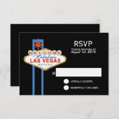 Las Vegas Sign Wedding Response Card RSVP Karte (Vorne/Hinten)