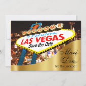 Las Vegas Sign Wedding Save the Date (Vorderseite)