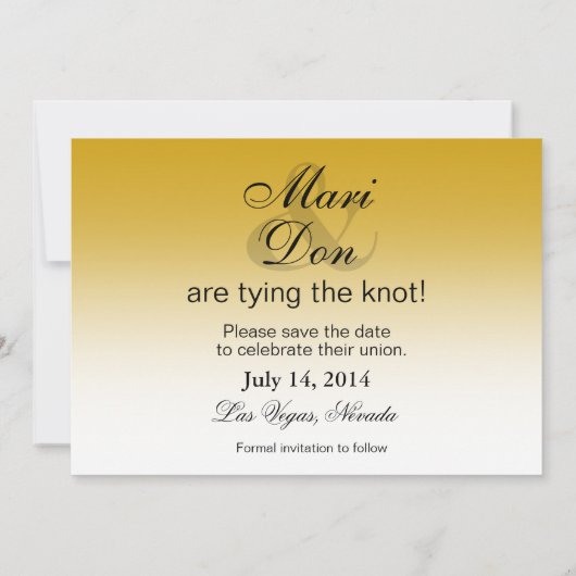 Las Vegas Sign Wedding Save the Date (Rückseite)