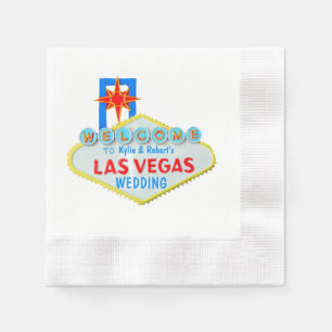 Las Vegas Sign Wedding Serviette