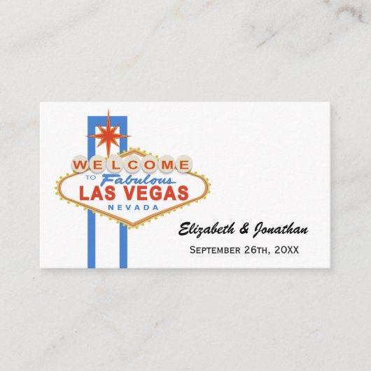 Las Vegas Sign Wedding Website Cards Begleitkarte (Vorderseite)