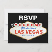 Las Vegas signiert Hochzeit in Urlaubsort RSVP Kar (Vorderseite)