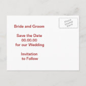 Las Vegas signiert Hochzeit in Urlaubsort Save the Ankündigungspostkarte (Rückseite)