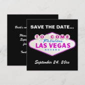 Las Vegas signiert Hochzeit in Urlaubsort Save the Date (Vorne/Hinten)