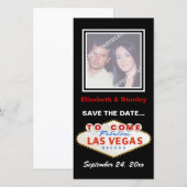 Las Vegas signiert Hochzeit in Urlaubsort Save the Date (Vorne/Hinten)