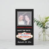 Las Vegas signiert Hochzeit in Urlaubsort Save the Date (Stehend Vorderseite)