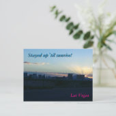 Las Vegas Silhouette - Postkarte (Stehend Vorderseite)