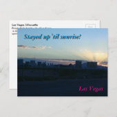 Las Vegas Silhouette - Postkarte (Vorne/Hinten)