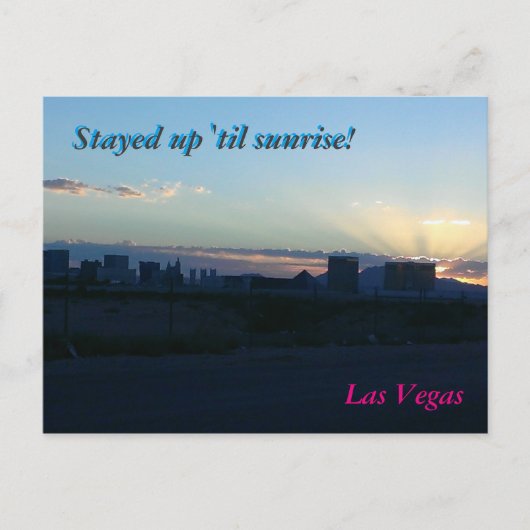 Las Vegas Silhouette - Postkarte (Vorderseite)