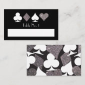 Las Vegas Silver Fill-In Name Table Card löschen Platzkarte (Vorne/Hinten)