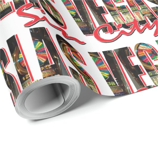 Las Vegas Sin City Geschenkpapier (Rolleneckpunkt)