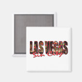 Las Vegas Sin City Magnet (Vorderseite/Rückseite)