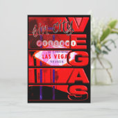 Las Vegas Sin City Party Einladung (Stehend Vorderseite)