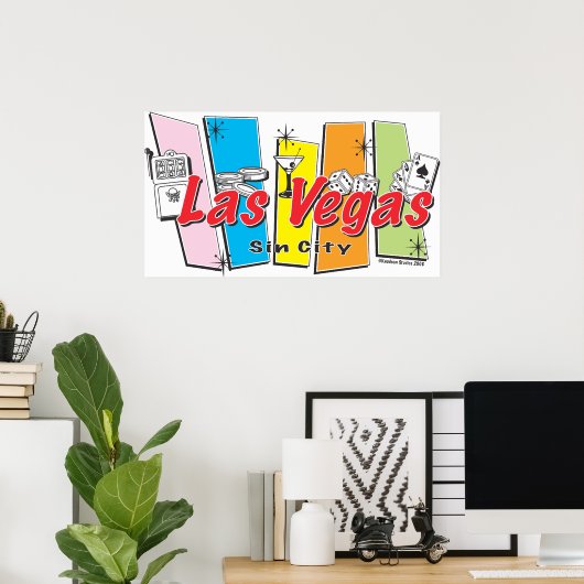 Las Vegas Sin City Poster (Heimbüro)