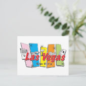 Las Vegas Sin City Postkarte (Stehend Vorderseite)