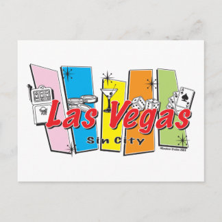 Las Vegas Sin City Postkarte