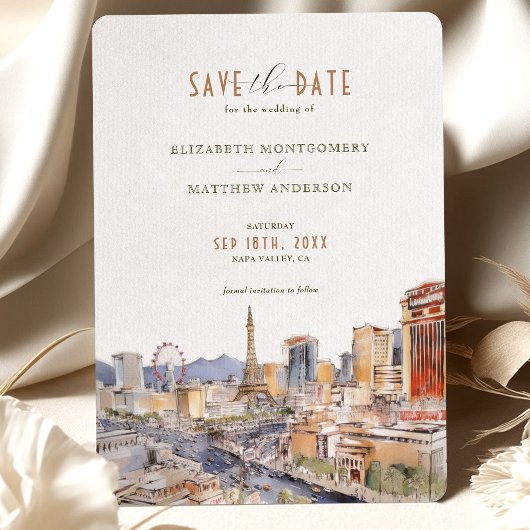 Las Vegas Sin City Wedding Save the Date Card Einladung