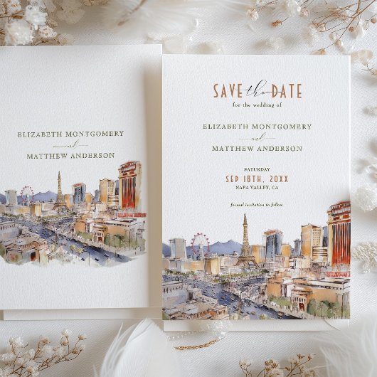 Las Vegas Sin City Wedding Save the Date Card Einladung