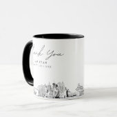 Las Vegas Sketch Einfache Tasse für Hochzeitscoffe (Vorderseite Links)