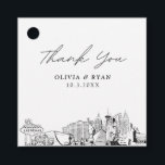 Las Vegas Sketch Wedding Modern Favor Tag Geschenkanhänger<br><div class="desc">Moderne Las Vegas Sehenswürdigkeiten bevorzugen Tag. Das Design zeigt eine atemberaubende Skizze mit der Möglichkeit,  Ihre Namen und Datum anzupassen. Geben Sie das Zazzle Design Tool für zusätzliche Designanpassungen ein.</div>