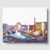 Las Vegas Skyline Aquarell-Hochzeit Gästebuch (Rückseite)