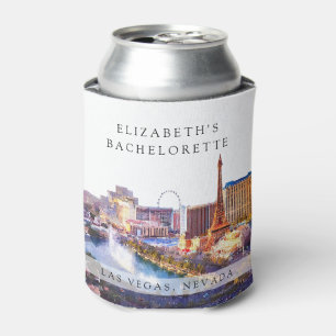Las Vegas Skyline Aquarell Junggesellinnenabschied Dosenkühler