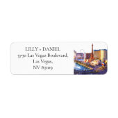 Las Vegas Skyline Aquarell Rücksendeadresse (Vorne)