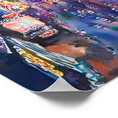 Las Vegas Skyline Art Print Poster (Ecke)