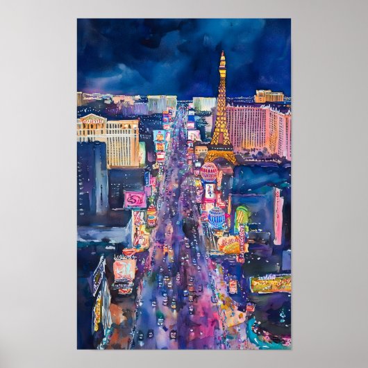 Las Vegas Skyline Art Print Poster (Vorne)