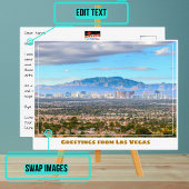 Las Vegas Skyline aus der Wüste Postkarte