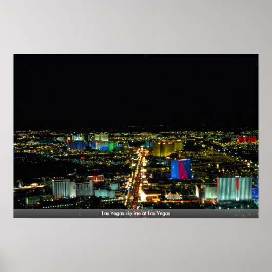 Las Vegas Skyline bei Las Vegas Poster (Vorne)