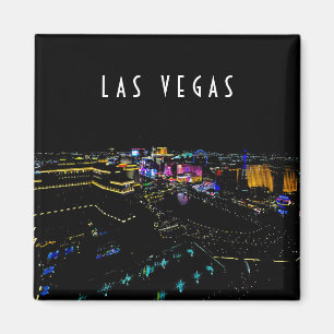 Las Vegas Skyline bei Nacht Magnet