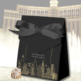 Las Vegas Skyline Black Gold Hochzeit Geschenkschachtel