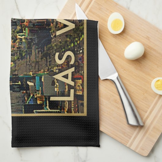 Las Vegas Skyline Geschirrtuch (Viertel Falte)